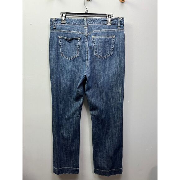 Lands End Jeans Womens size 12 denim Trouser Cotton blend - Picture 2 of 5